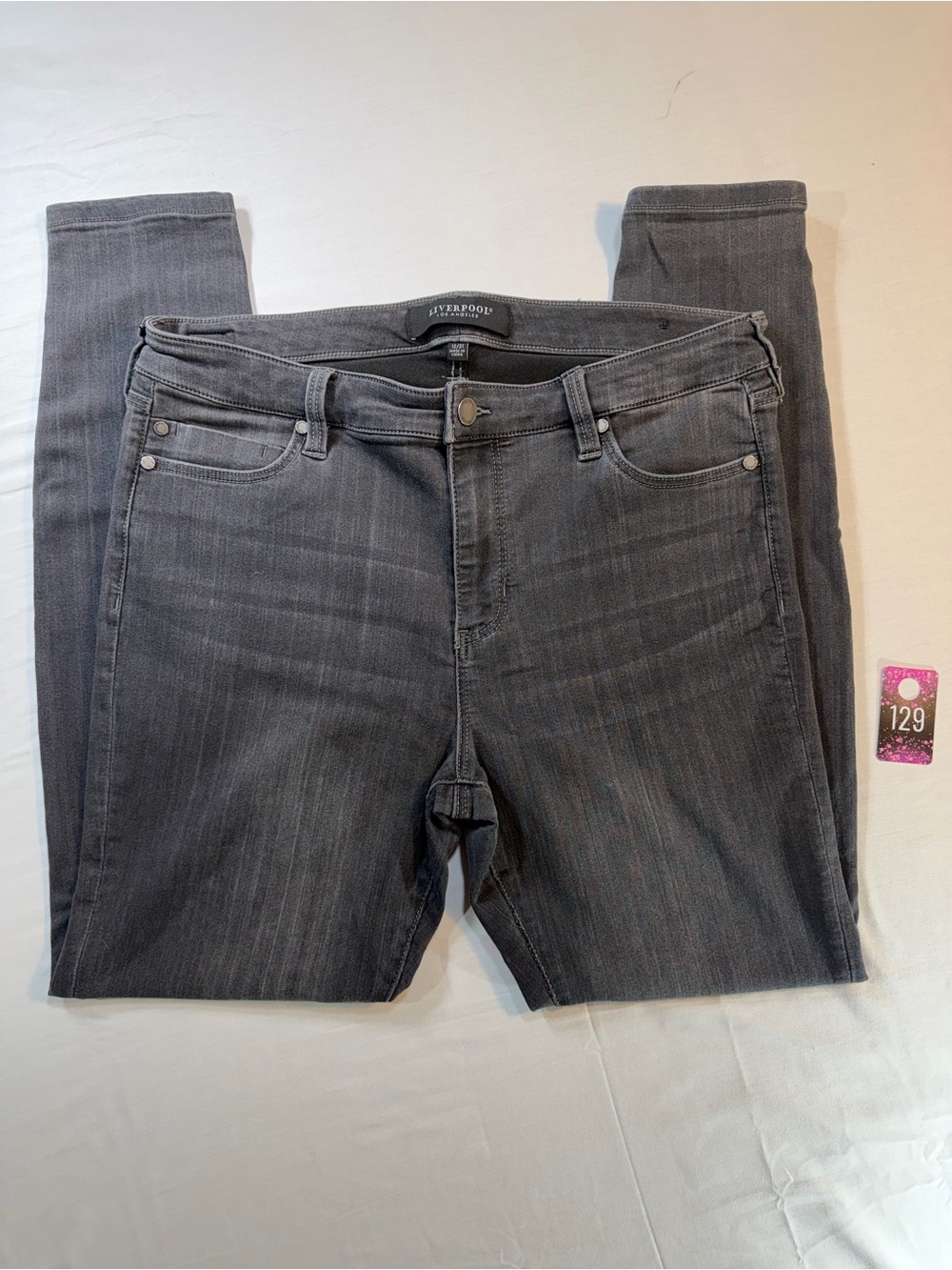Liverpool Jeans Company Women's Skinny Jeans in Charcoal